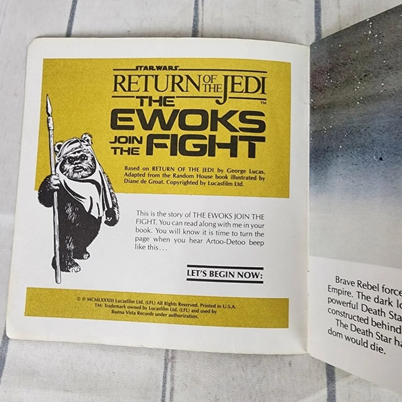 1983 Star Wars  Return of the Jedi The Ewoks Join The Fight Softcover Book - Picture 7 of 13